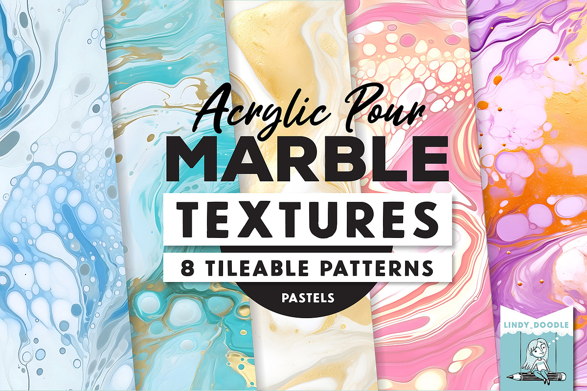 Acrylic Pour Marble Textures, a Wallpaper Graphic by Lindy_doodle (Photo 1 of 9)