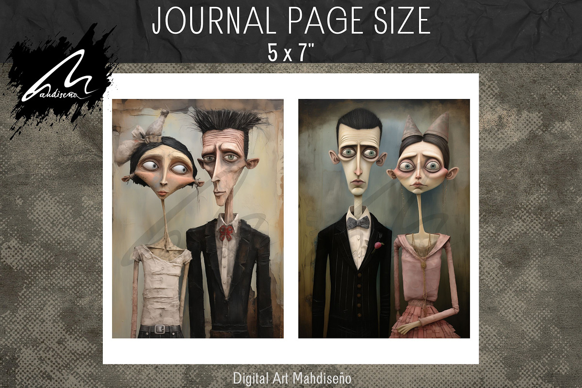 Odd Whimsical Couple, Quirky Collage, a Person Illustration by Digital Art Mahdiseño (Photo 6 of 9)