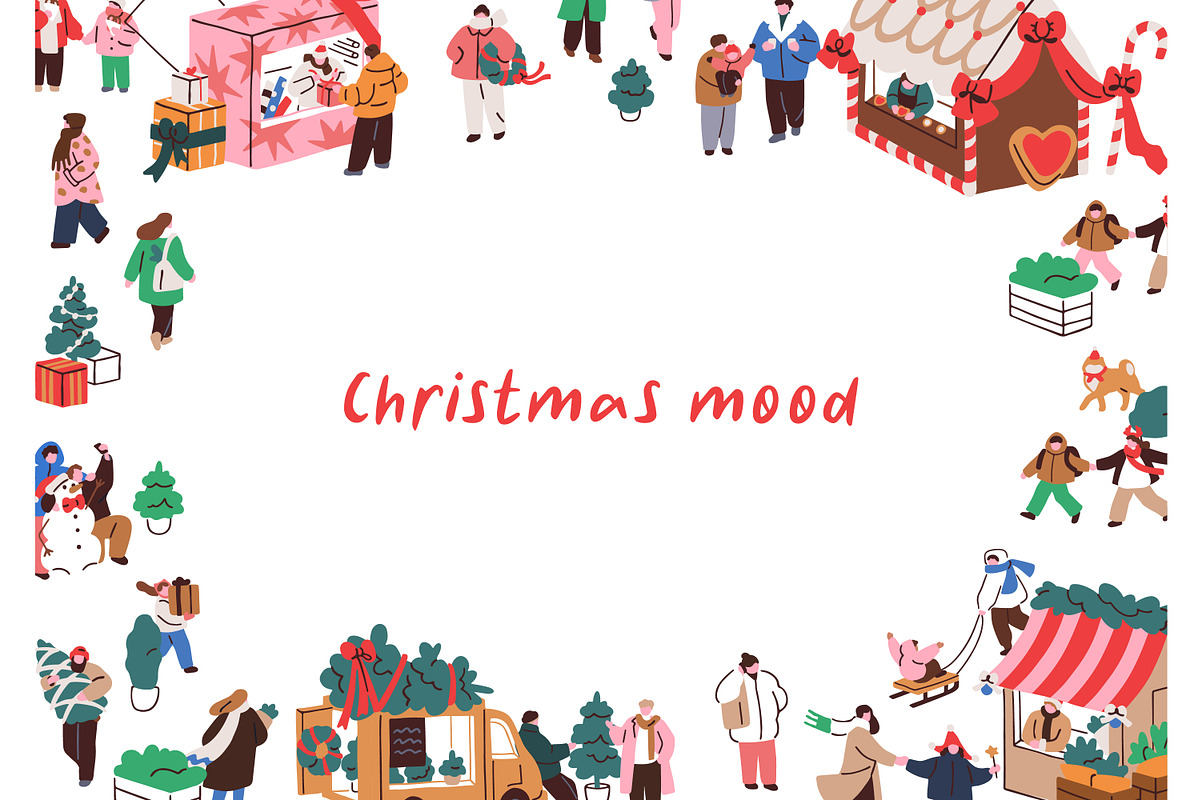 Christmas fair, framed cards designs, a Seasonal Illustration by Good Studio (Photo 2 of 5)