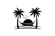 Palm Tree Hammock Silhouette Bundle, an Object Graphic by jahid234 (Thumbnail 6 of 30)