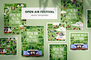 Open-air music fest posters, banner, a Background Graphic by Good Studio (Thumbnail 1 of 11)