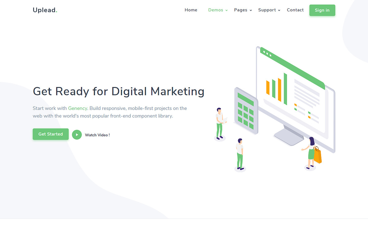Uplead - Bootstrap Landing Template, a Bootstrap Template by shreethemes (Photo 5 of 8)