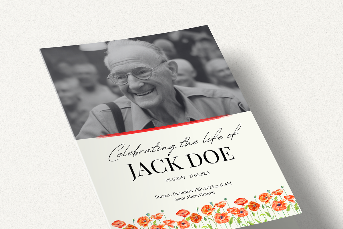 Funeral Program Template I Canva, an Invitation Template by The Social Stuff (Photo 8 of 10)