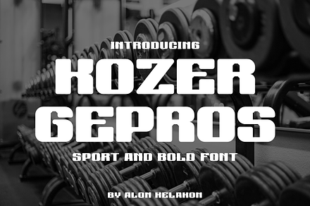 Kozer Gepros, a Sans Serif Font by alon kelakon