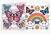 Cute Kawaii Butterfly Background, a Healthcare Illustration by Design Station (Thumbnail 3 of 4)