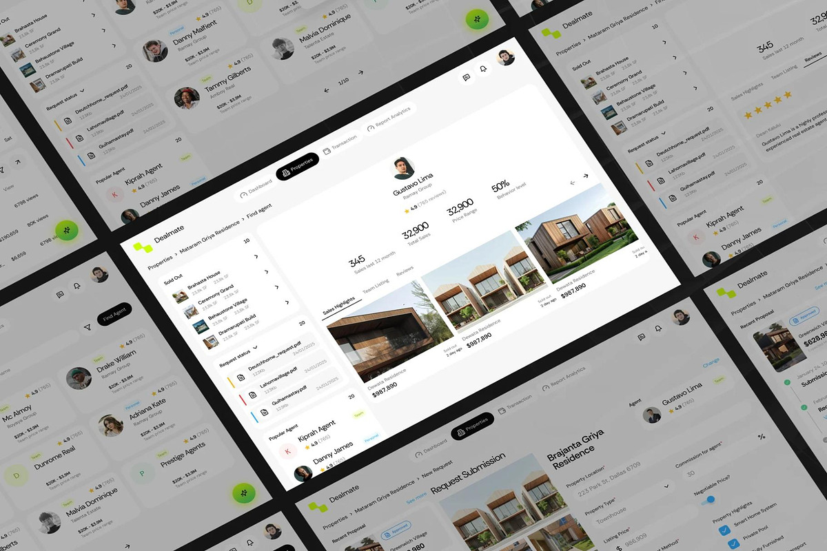 Deal Mate B2B Real Estate Dashboard, an UI Kit Template by Creative Perspective (Photo 6 of 7)