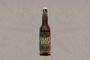 Swing Top Beer Bottle Mockup Front, a Product Mockup by McLittle Stock