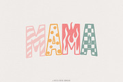 Mama PNG, Retro Patterned Printable, an Illustration by SharpMarketplace (Thumbnail 1 of 9)