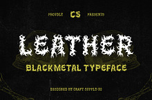 CS Leather – Black Metal Font