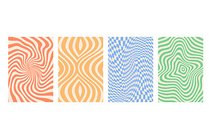 Retro psychedelic groovy pattern, a Decorative Illustration by Buch&Bee