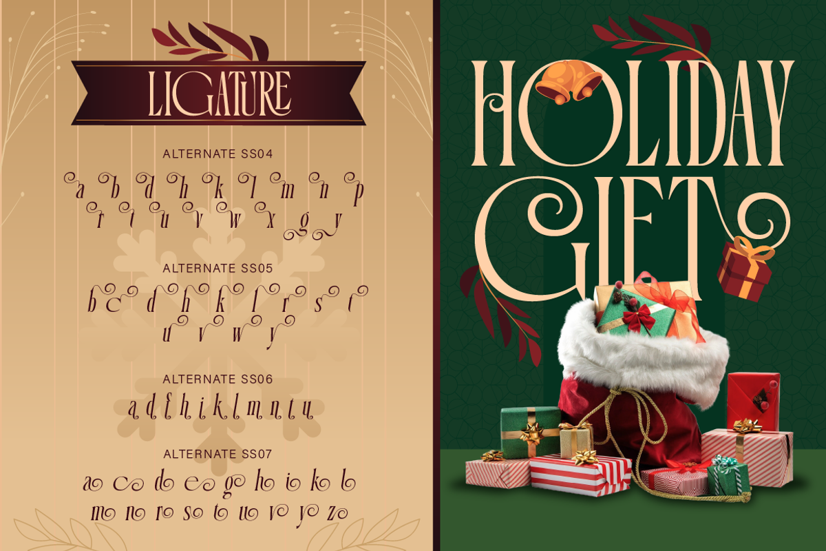 Santastic - Elegant Christmas Serif, a Serif Font by Burntilldead (Photo 9 of 12)