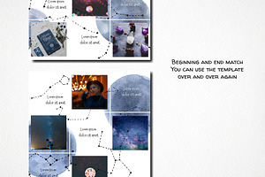 Celestial Instagram Puzzle Template