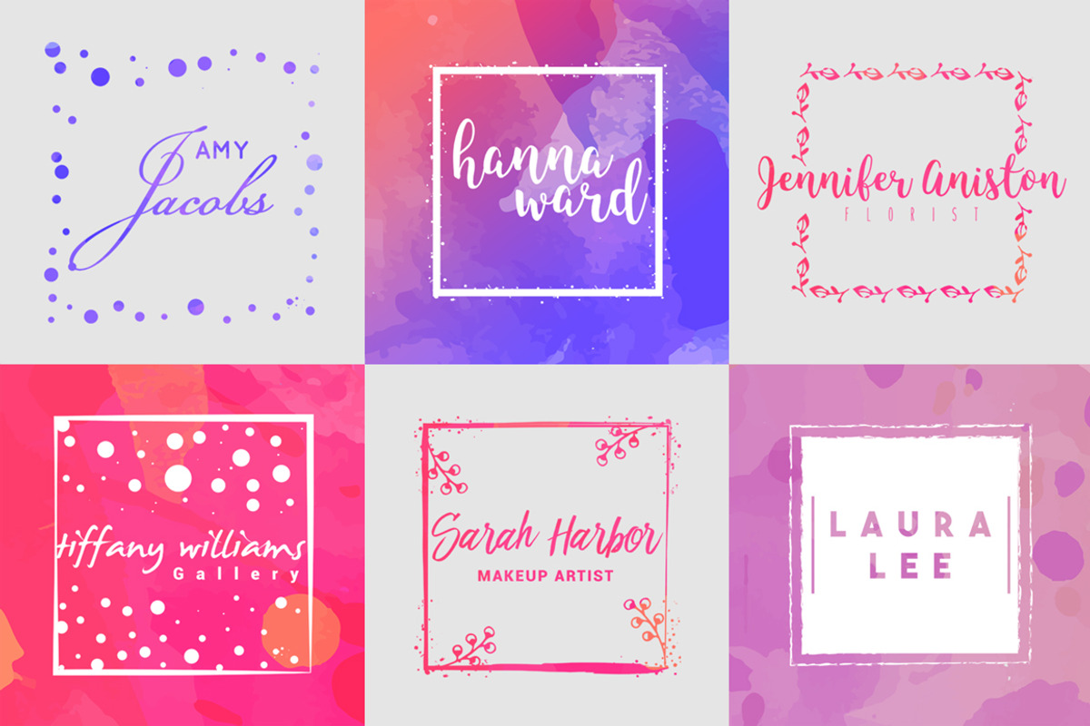 Feminine Logo Creator Kit - Square, a Branding & Logo Template by Pulp Creative Studios (Photo 6 of 9)