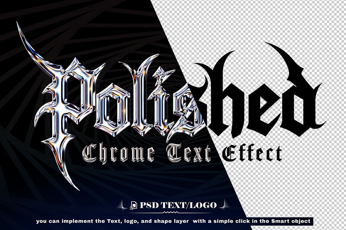 Chrome & Golden & Metal Text Effect, a Brushes & More by one-touch (Photo 7 of 9)