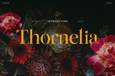 Thornelia — Modern Gothic Serif Font