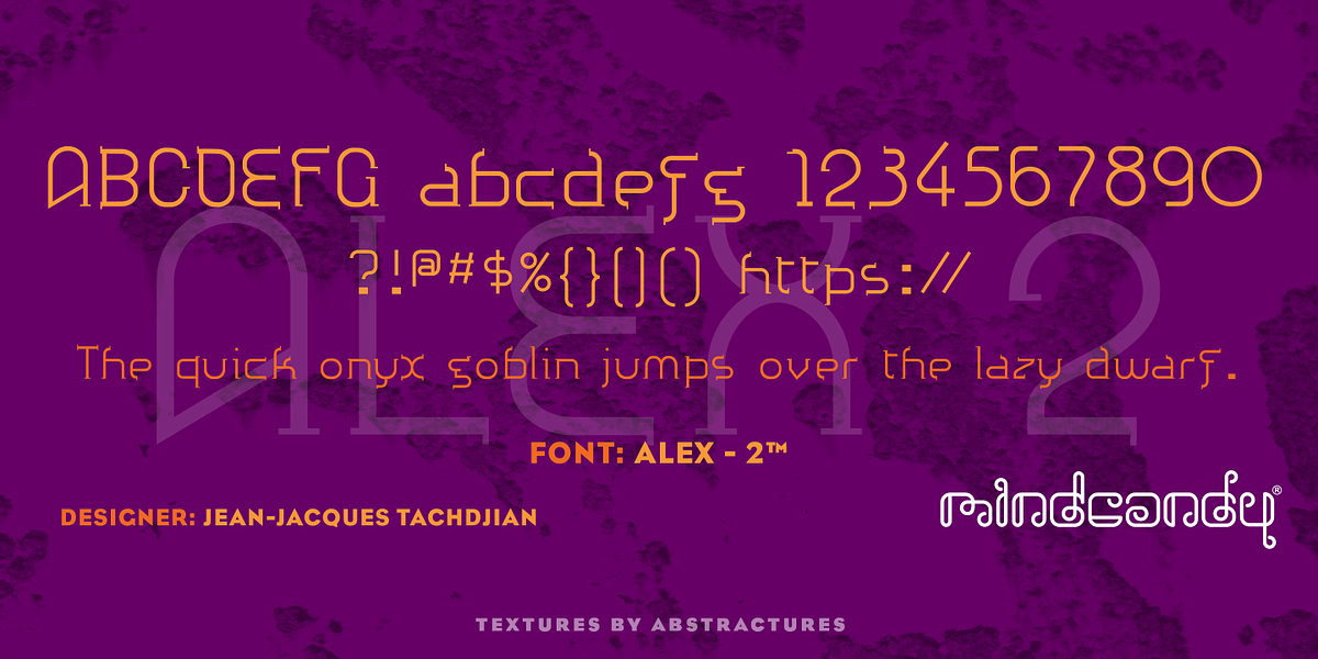 Alex2™, a Slab Serif Font by MINDCANDY