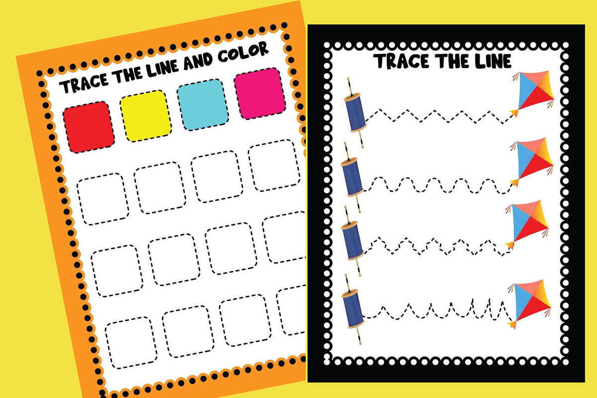 Pencil Control Tracing Workbook, an Education Illustration by Sourcedigi (Photo 3 of 3)