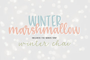 winter marshmallow + winter chai, a Script Font by OnTheSpotStudio (Thumbnail 1 of 6)