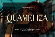 Quameliza - Font, a Sans Serif Font by artchiles_design (Thumbnail 1 of 5)