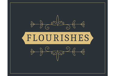 Flourishes calligraphic, an Illustration by Things for designers