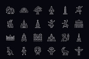 Country Icon Art Set, an Outline Icon by Prosymbols (Thumbnail 8 of 8)