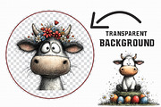 Whimsical Easter Cow Clipart, an Illustration by Libby Wishes (Thumbnail 6 of 6)