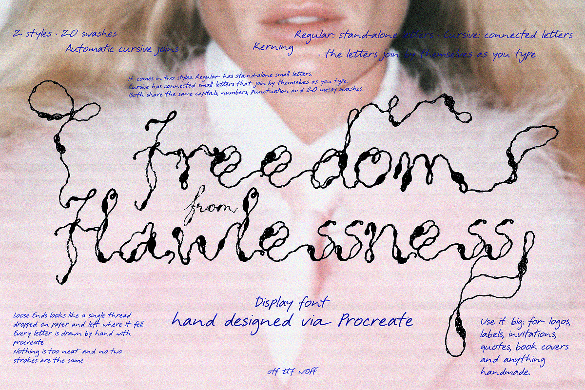 Loose Ends - Font Duo, a Handwritten Font by Lilithcollageart (Photo 9 of 10)