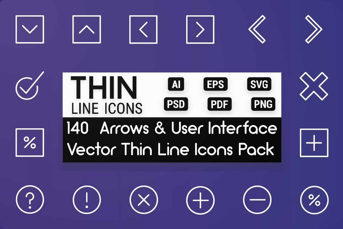 Arrows and User Interface Line Icons, an Outline Icon by FlatLineIcons (Photo 1 of 7)