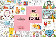 BIG CAT BUNDLE - 16 products in 1, an Illustration by Zooza Art (Thumbnail 1 of 17)