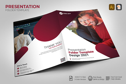 Presentation Folder Template Design, a Poster Template by zahidhossainalif