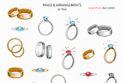WEDDING DAY CLIPART, a Decorative Illustration by Serghei Caraulan (Thumbnail 2 of 8)