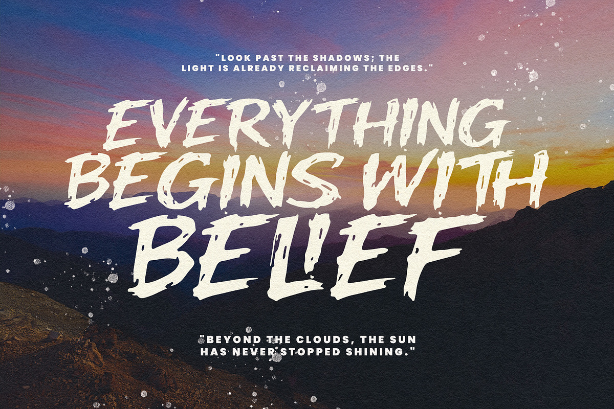 Meliod Larsen Bold Hand Drawn Font, a Handwritten Font by Maulana Creative (Photo 6 of 7)