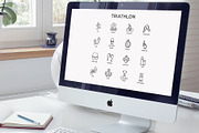 Triathlon | 16 Thin Line Icons Set, an Outline Icon by Alex Blogoodf (Thumbnail 8 of 11)