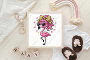 Cute Flamingo Leopard Bow Summer Png, an Illustration by CraftArtStudio (Thumbnail 4 of 4)
