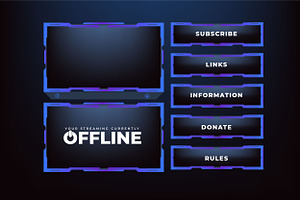 Online gaming screen panel vector, a Templates & Theme by Iftikhar Alam