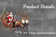 Christmas Santa Claus Sleigh Clipart, a Work Illustration by Craft Nest (Thumbnail 3 of 5)