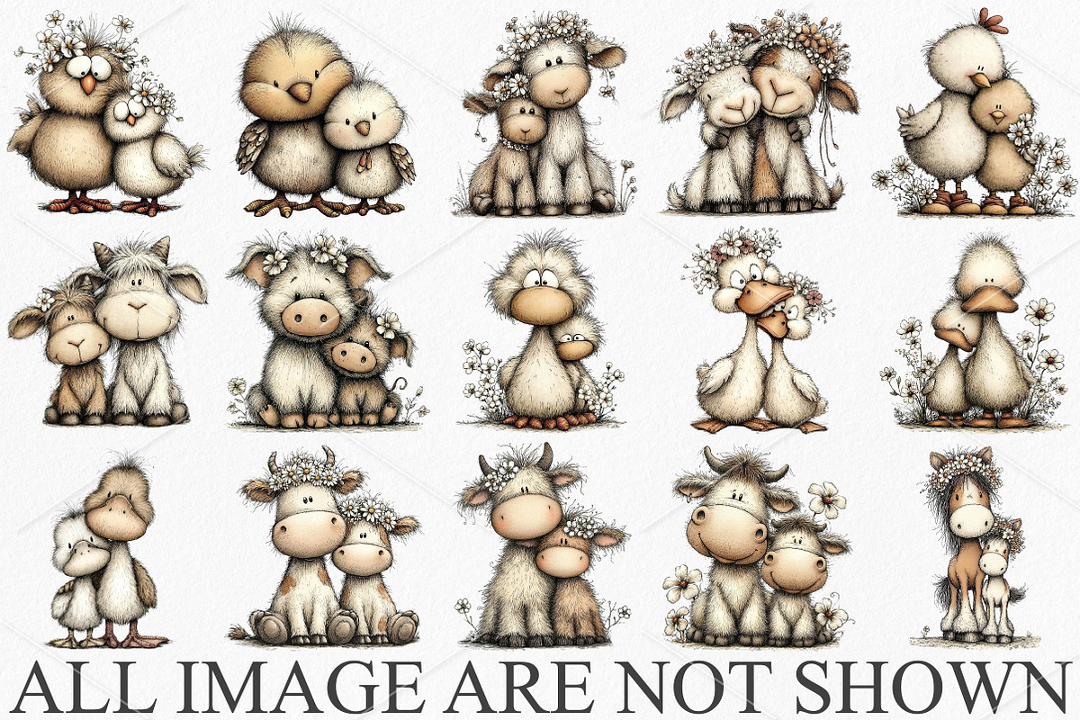 Whimsical Mother's Day Animals PNG, a Seasonal Illustration by Canvas Craft (Photo 4 of 7)