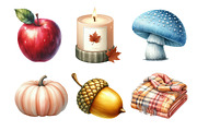 Watercolor Autumn Clipart, an Illustration by Daily.Designs (Thumbnail 4 of 5)