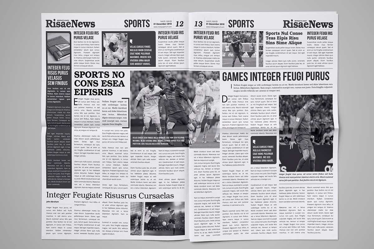 16 Page Newspaper Design v2, a Magazine Template by Miyaji75 (Photo 10 of 16)