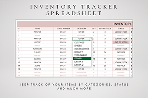 Editable Inventory Planner Excel