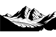 Mountain Range Silhouette, an Object Graphic by Designer_Momina (Thumbnail 13 of 20)