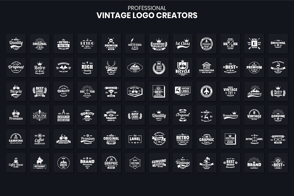 1046 Vintage Logo Creators, a Branding & Logo Template by Toonsteb (Photo 5 of 22)