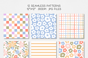 Spring Floral Digital Paper, a Pattern Graphic by Paper Starr Studio (Thumbnail 2 of 2)