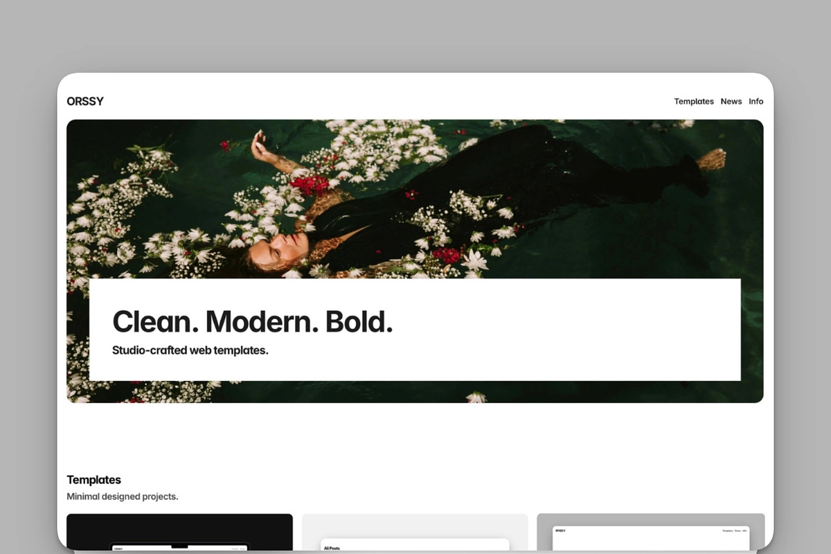 Orssy — Framer Portfolio Template, a Websites & App Template by PixaSquare (Photo 1 of 4)