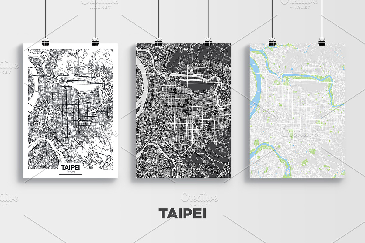 5 maps of Southeast Asia cities, an Education Illustration by MaximGertsen (Photo 6 of 10)
