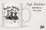 Vintage Halloween Witch PNG Bundle, a Graphic by Clipart Bloom (Thumbnail 13 of 15)