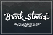 Break Stones Pro, a Script Font by FHFont (Thumbnail 1 of 12)