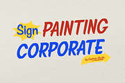 Sign Painting Corporate Font, a Sans Serif Font by Casloop Studio (Thumbnail 1 of 8)