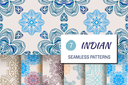 7 indian seamless patterns, a Pattern Graphic by TATIANA_GERICH (Thumbnail 1 of 4)