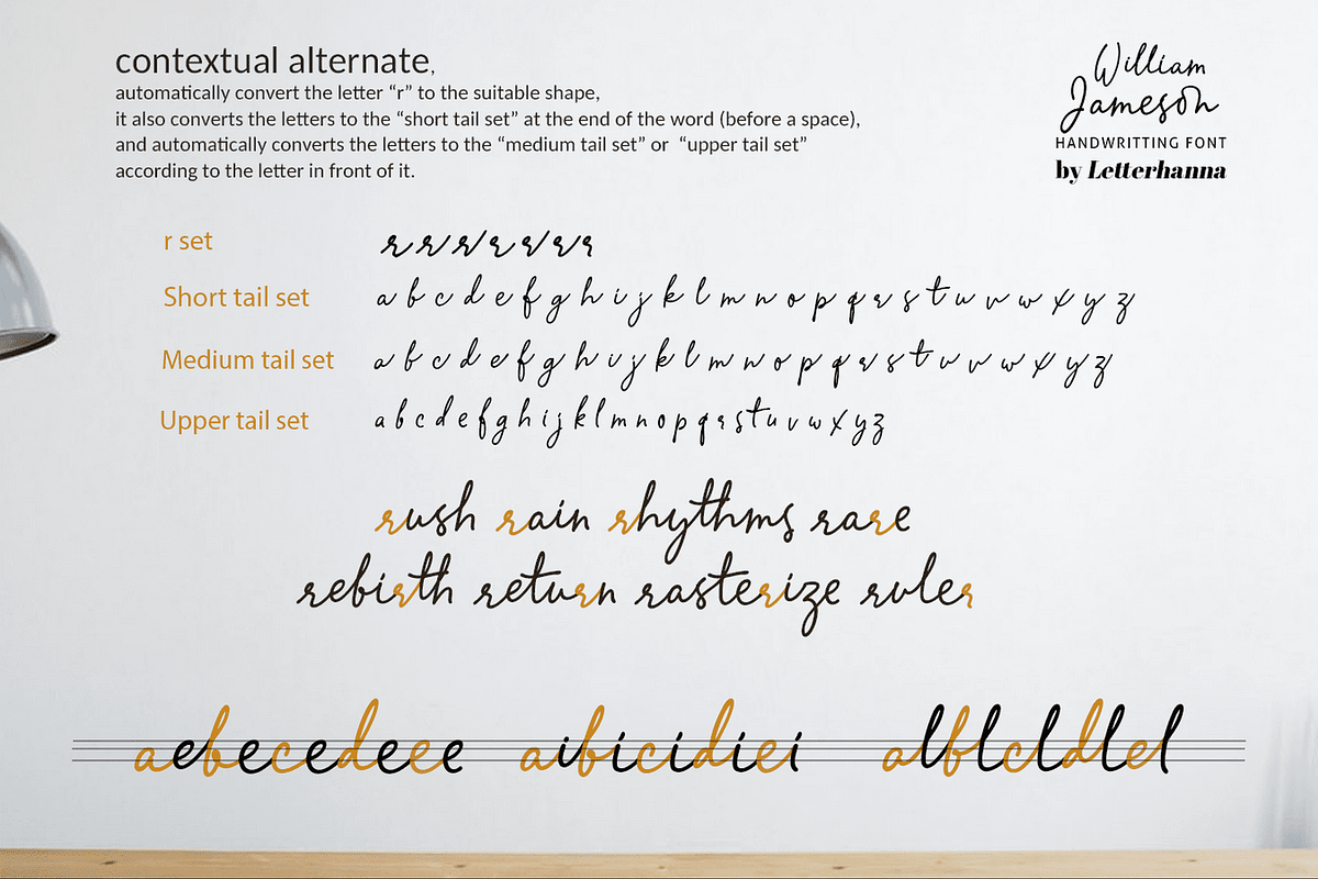 William Jameson Font, a Handwritten Font by Letterhanna Studio (Photo 6 of 15)